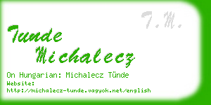 tunde michalecz business card